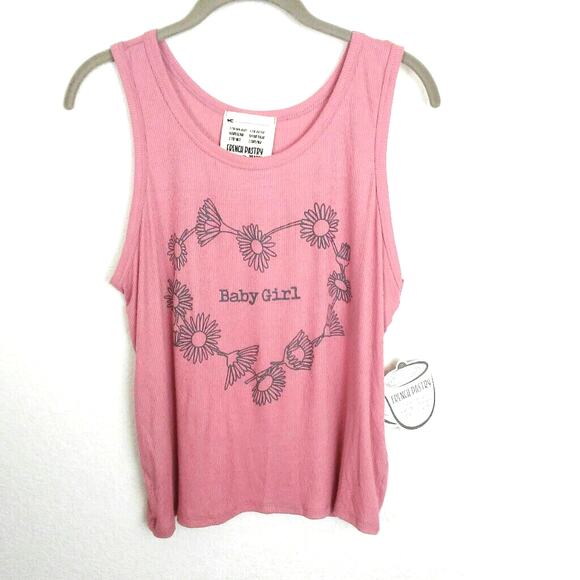 French Pastry Floral Graphic Baby Girl Tee Shirt Size Juniors XL